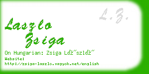 laszlo zsiga business card